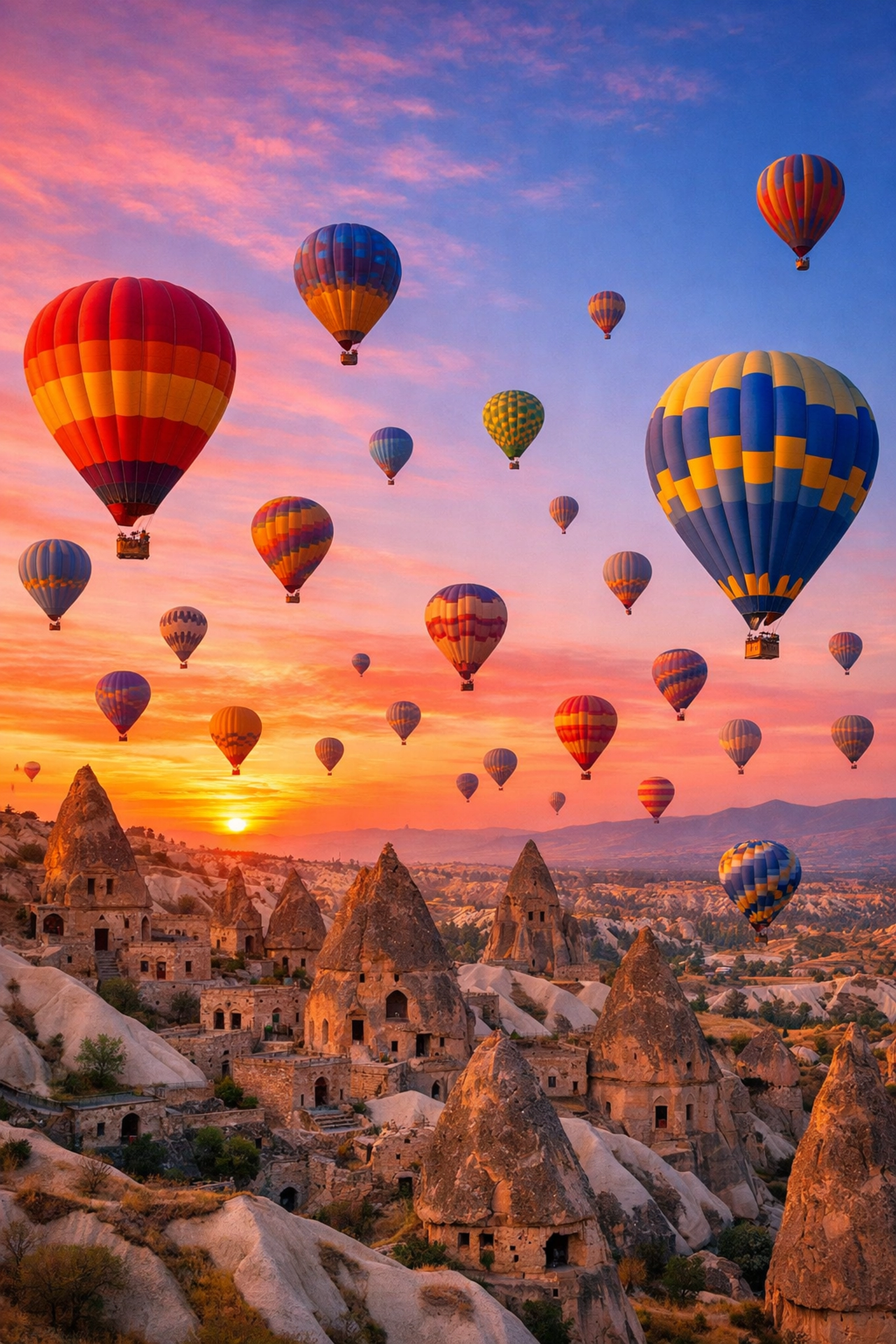 Top 10 Instagrammable Places Worldwide You Need to Visit This Year 3 Hot air balloons over Cappadocia at sunrise, a great spot for applying travel photography tips.