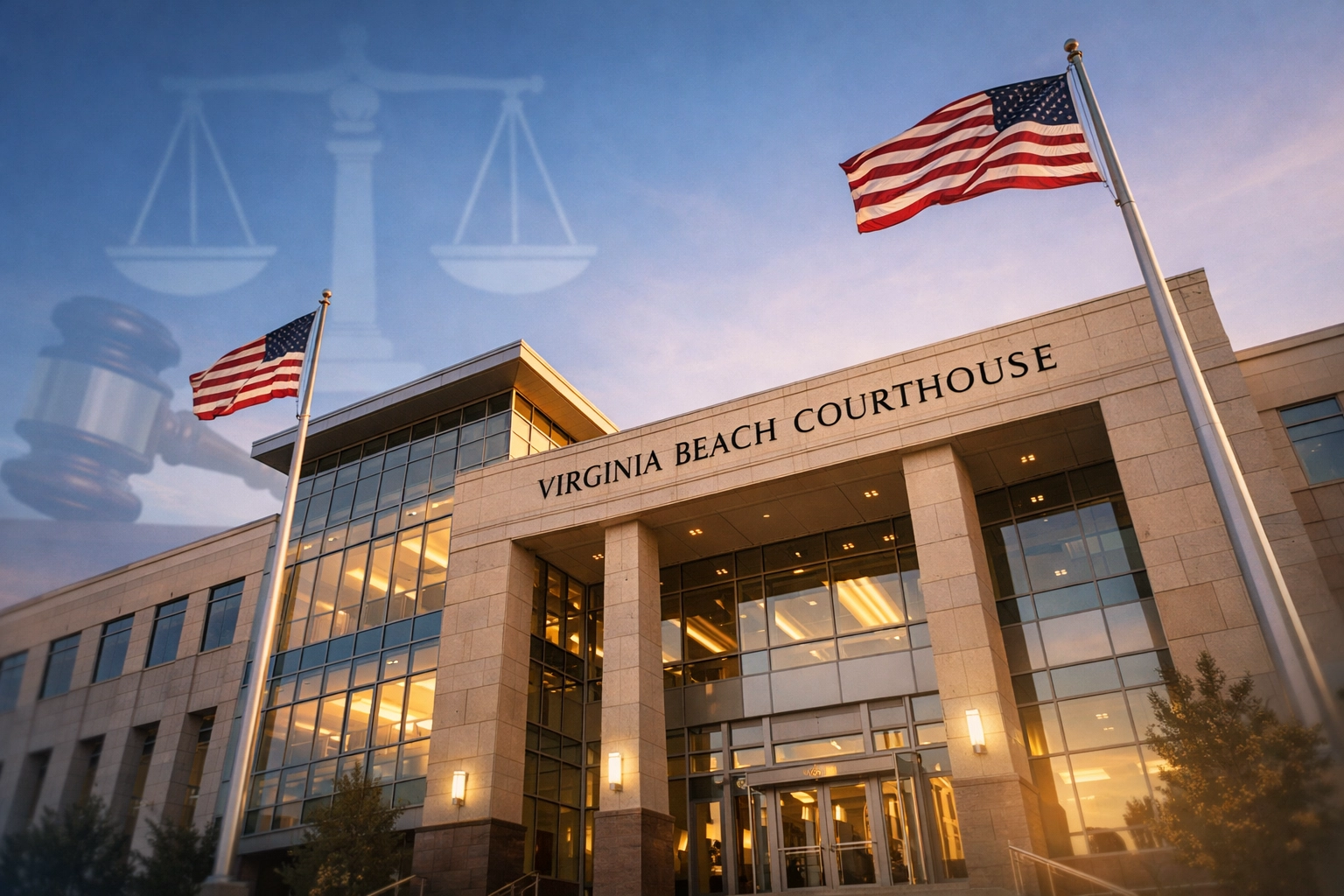 Virginia Beach courthouse where divorce attorneys practice family law
