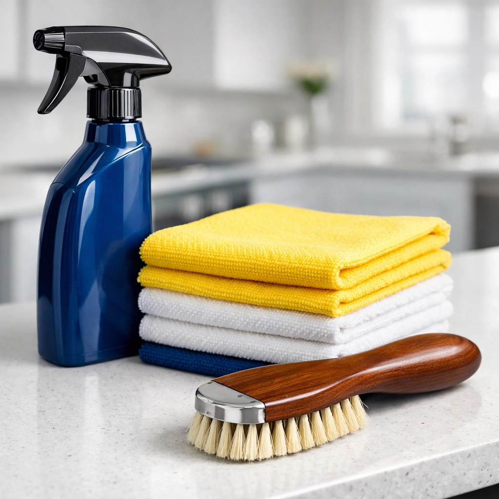 The Cleaning Ninjas professional cleaning tools and supplies used for high-end Wellesley home services.