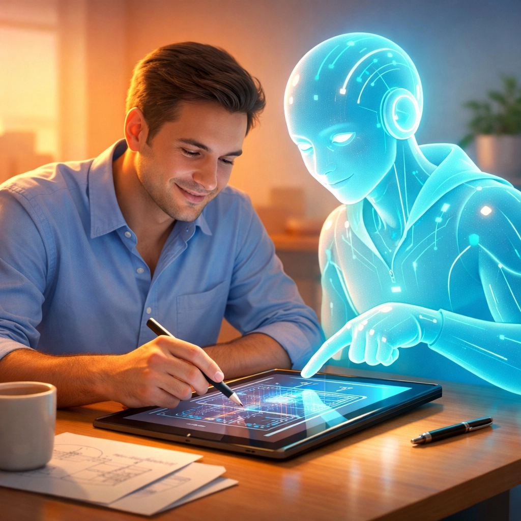 A support agent collaborating with a digital assistant for a seamless AI-to-human escalation and handoff.