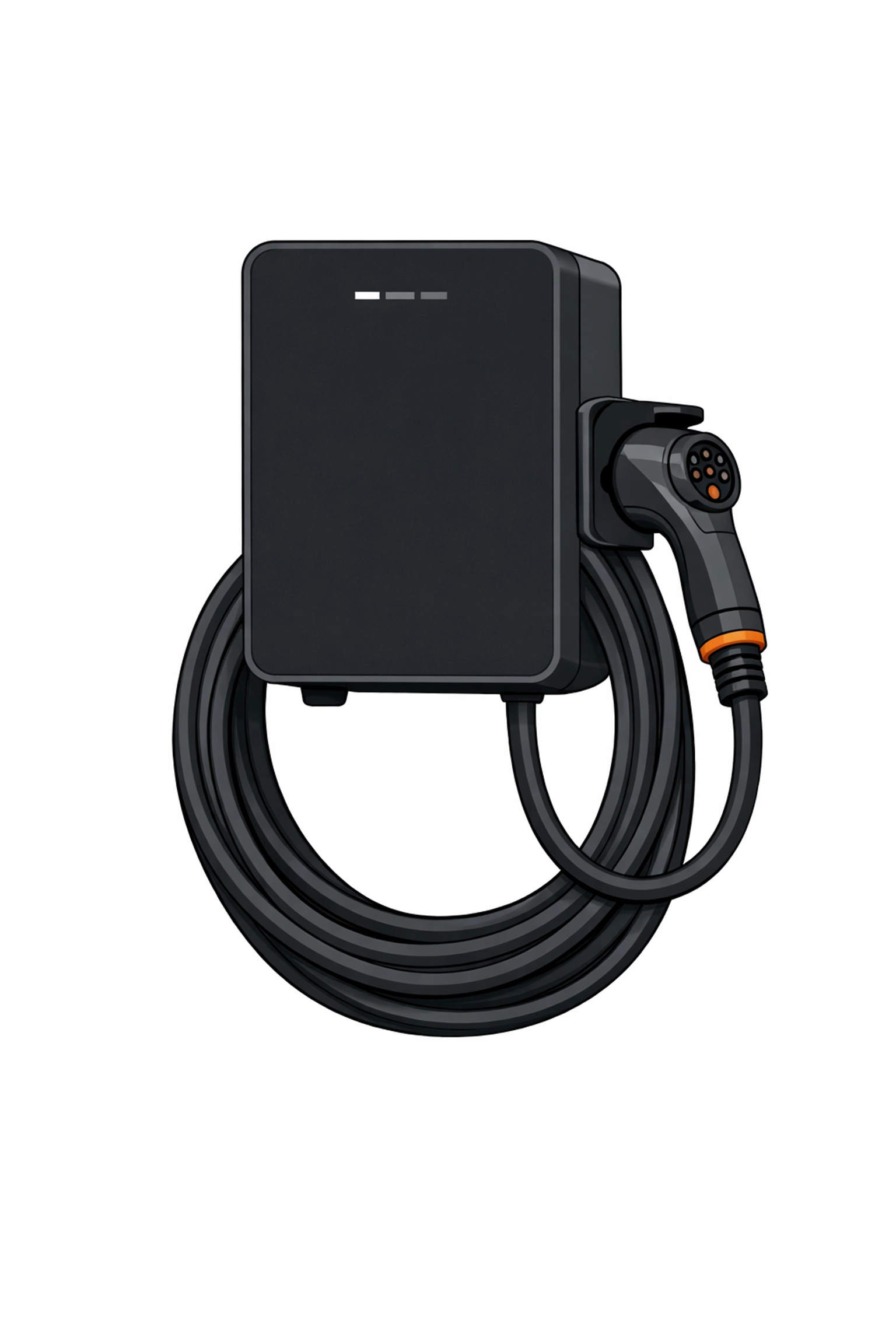 Wandmontierte Wallbox zum Laden von E-Autos mit eigenem Solarstrom in Wien.