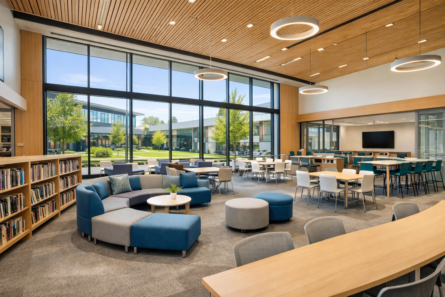 Modern high school learning space in the top-rated Bellevue School District.