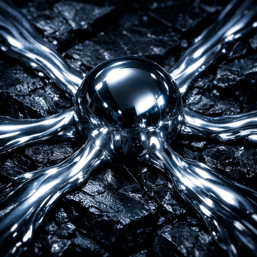 Multiple streams merging into a single sphere, representing a powerful content merge strategy for SEO.