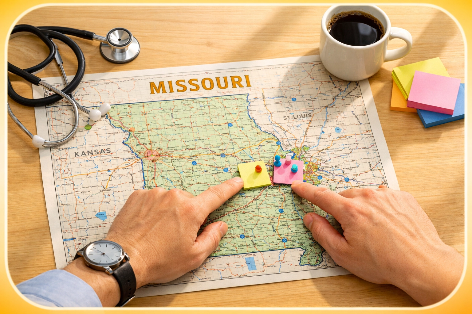 Missouri map showing St. Louis health insurance broker local expertise and coverage areas