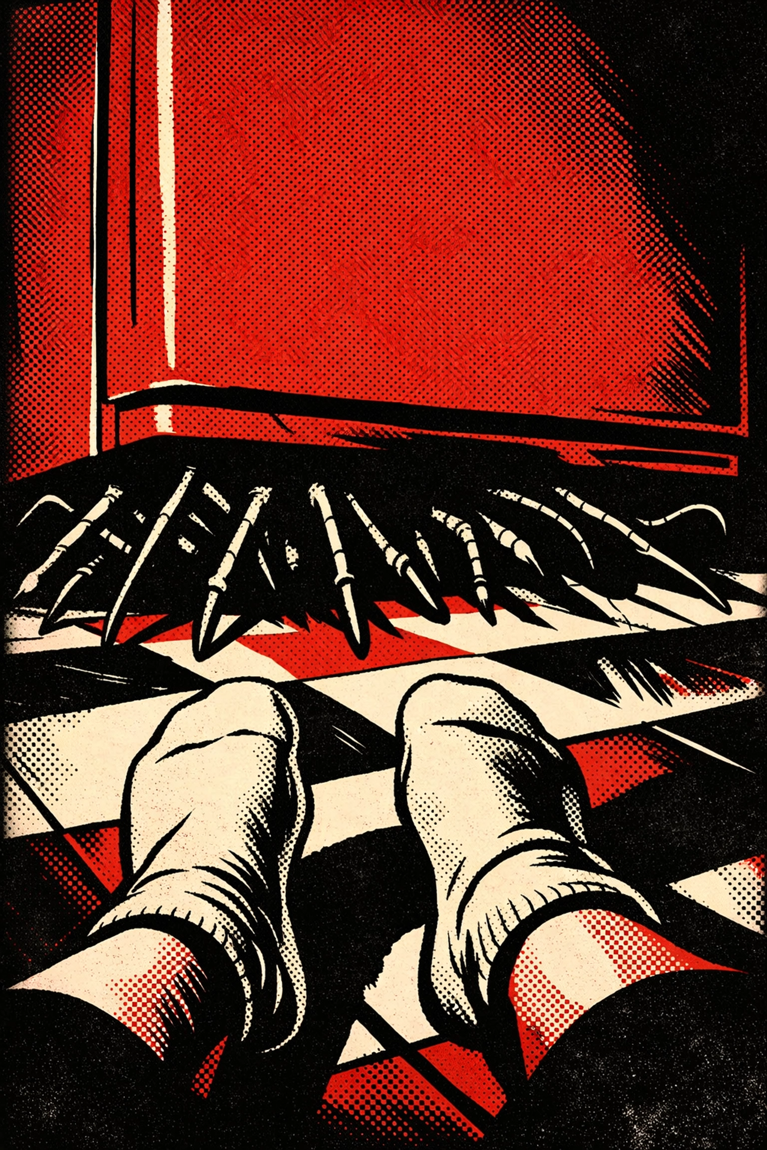 Suspicious pests hiding under a kitchen fridge showing the need for professional pest control Jasper AL.