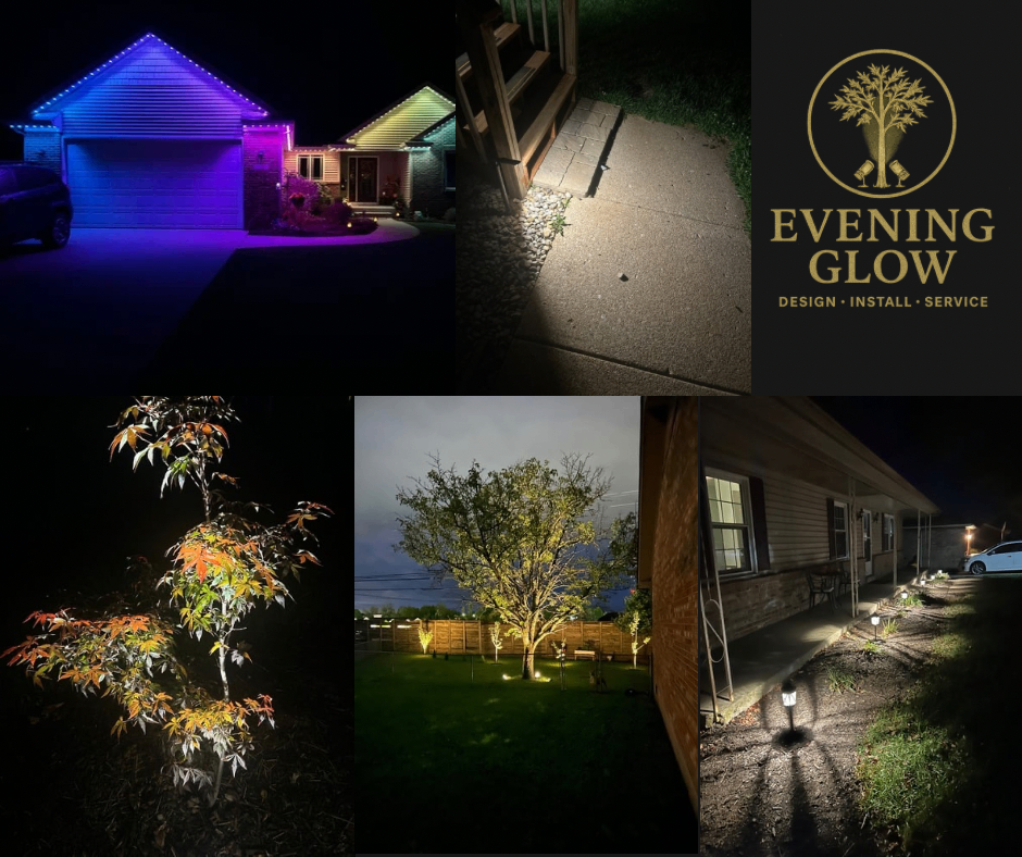 Permanent Architectural Track Lighting and Outdoor Uplighting by Evening Glow LLC