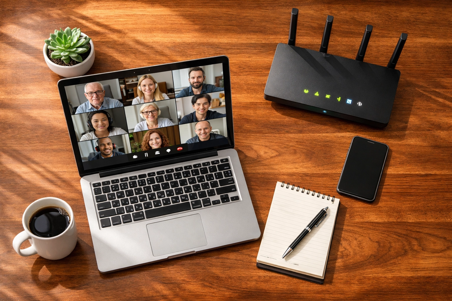 Remote work setup with ultra-fast WiFi in Seattle furnished corporate apartment