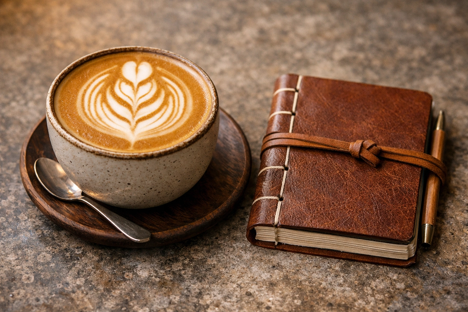 Personalized hotel service with latte art, symbolizing AI-driven guest experience and insights.