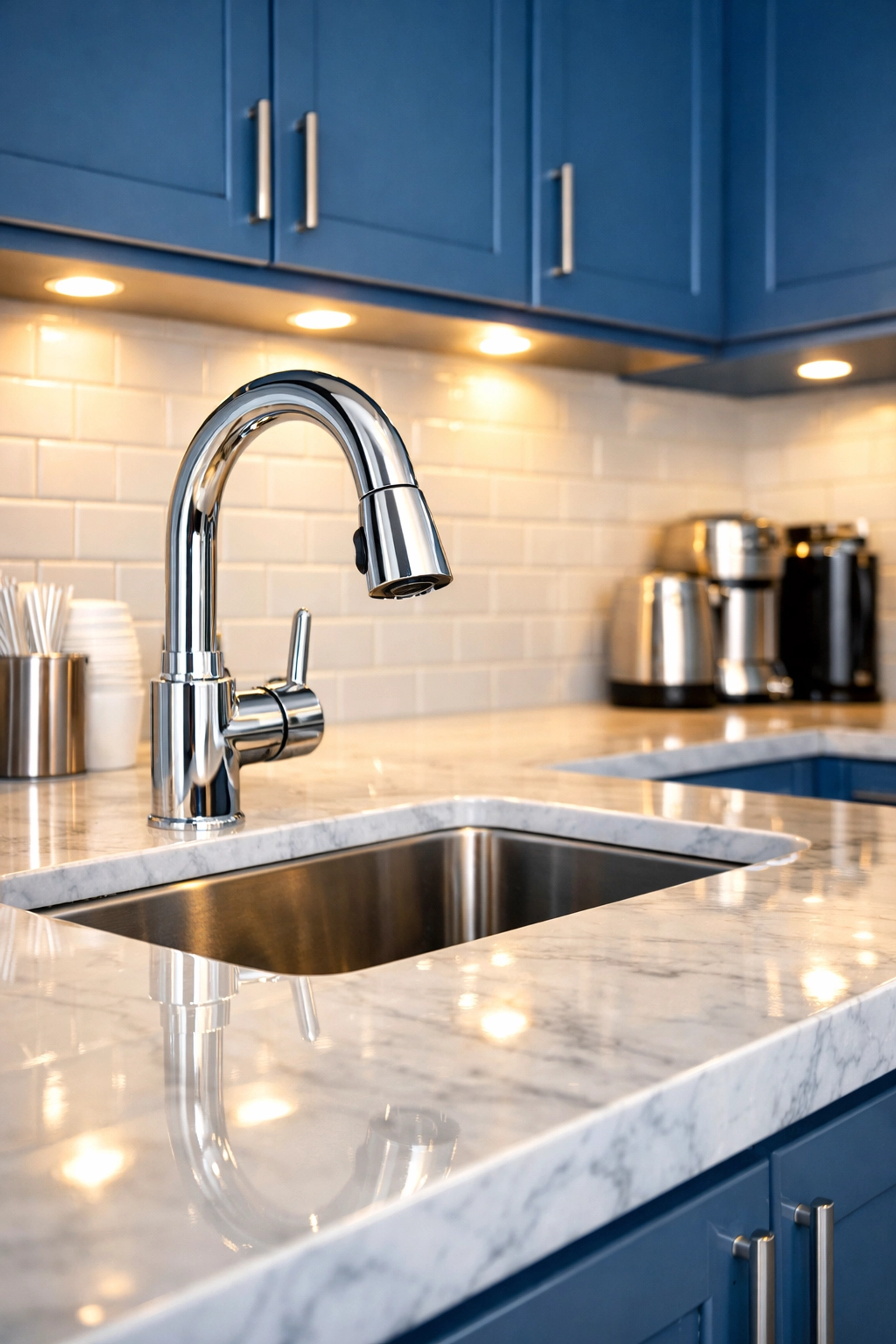 Spotless corporate breakroom in Maynard after professional deep cleaning of all surfaces.