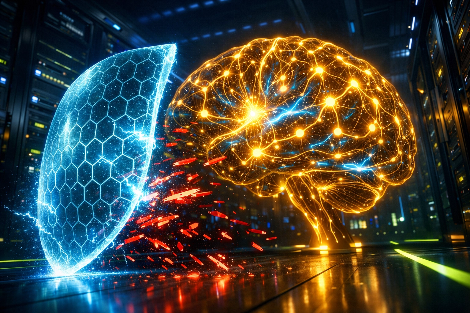 AI fraud protection system using machine learning to block fraudulent merchant transactions.