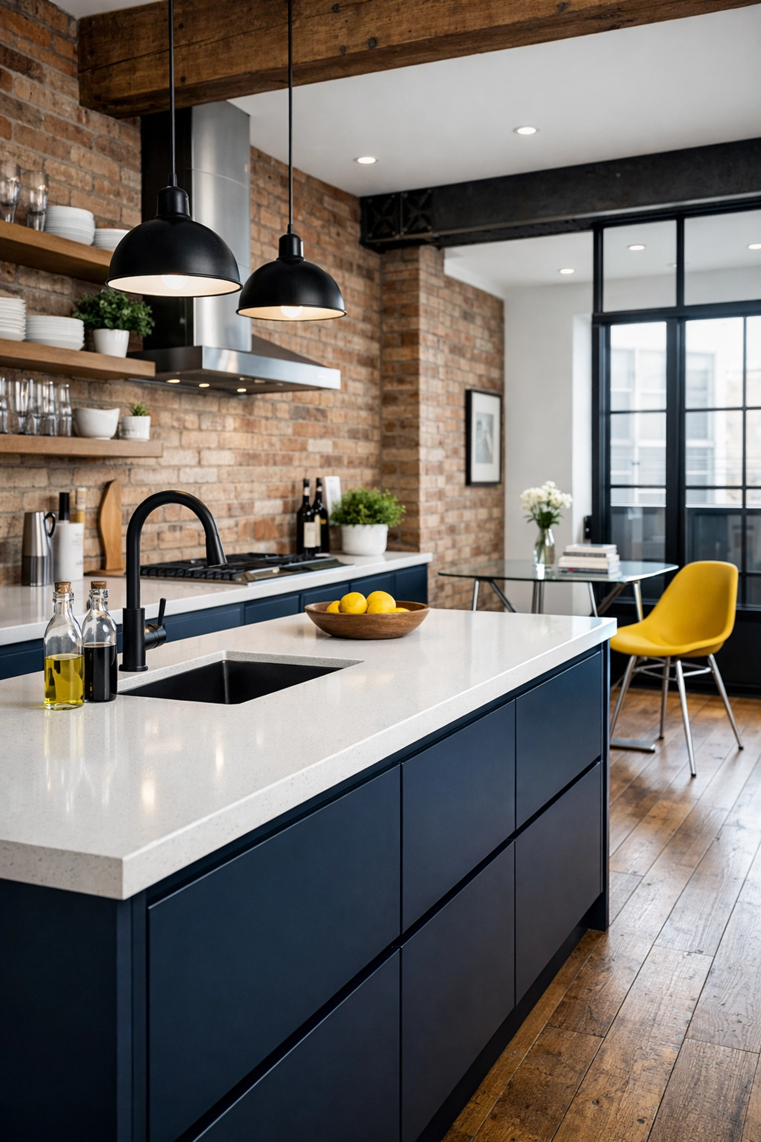 Modern kitchen in a Leominster apartment showing results of professional apartment cleaning services.
