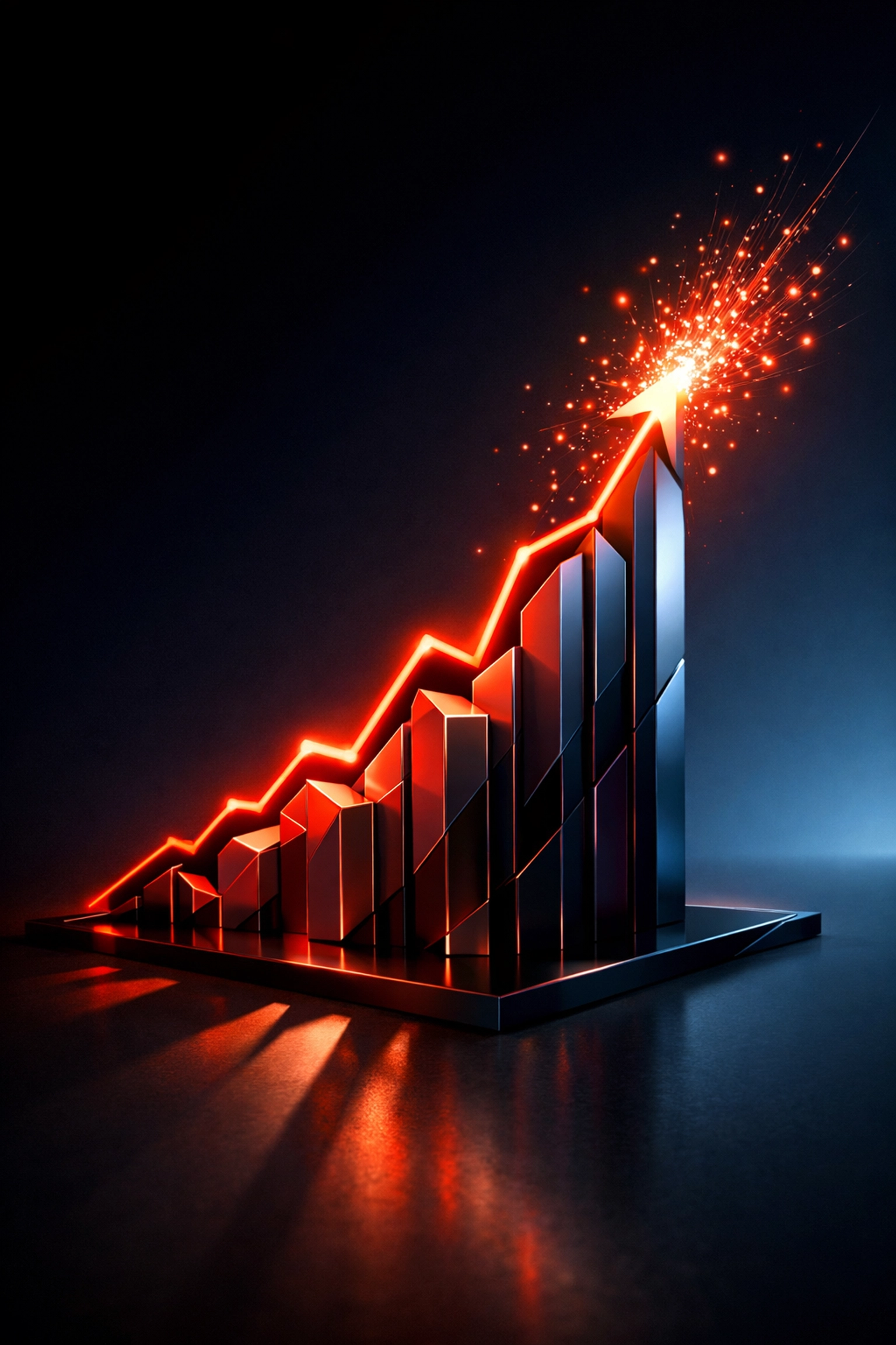 Business growth chart showing upward trajectory from implementing GEO strategies
