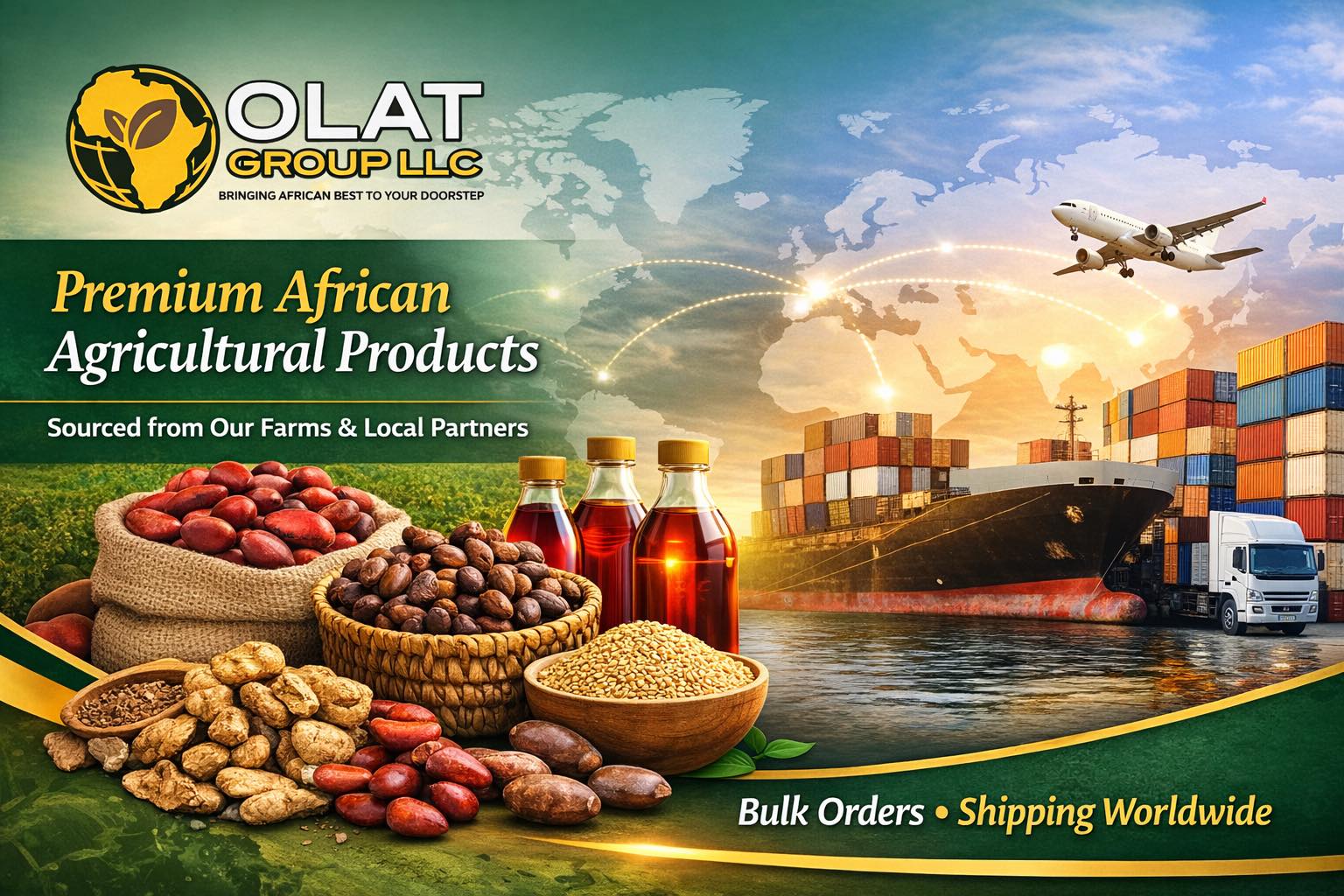 Olat Group LLC global shipping logistics backdrop