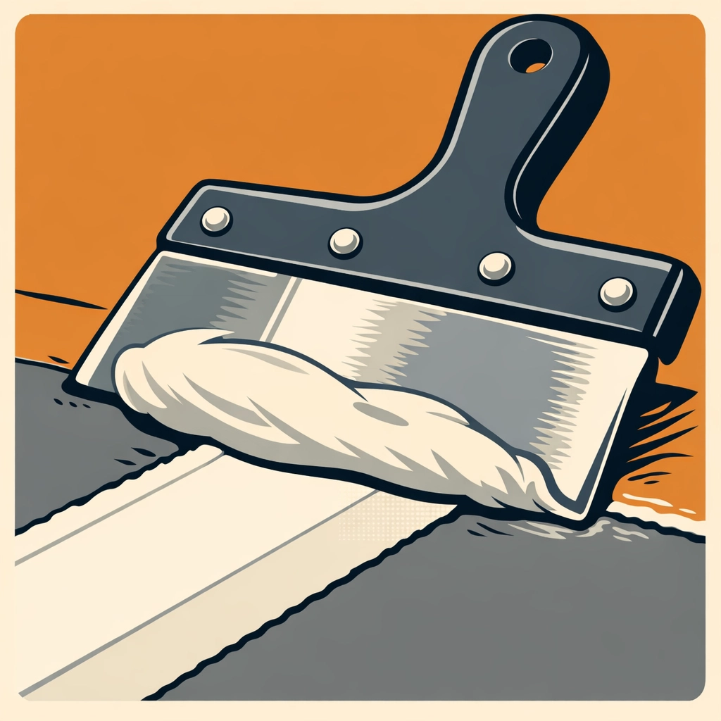 Applying joint compound over drywall tape to create a smooth, crack-free wall finish.