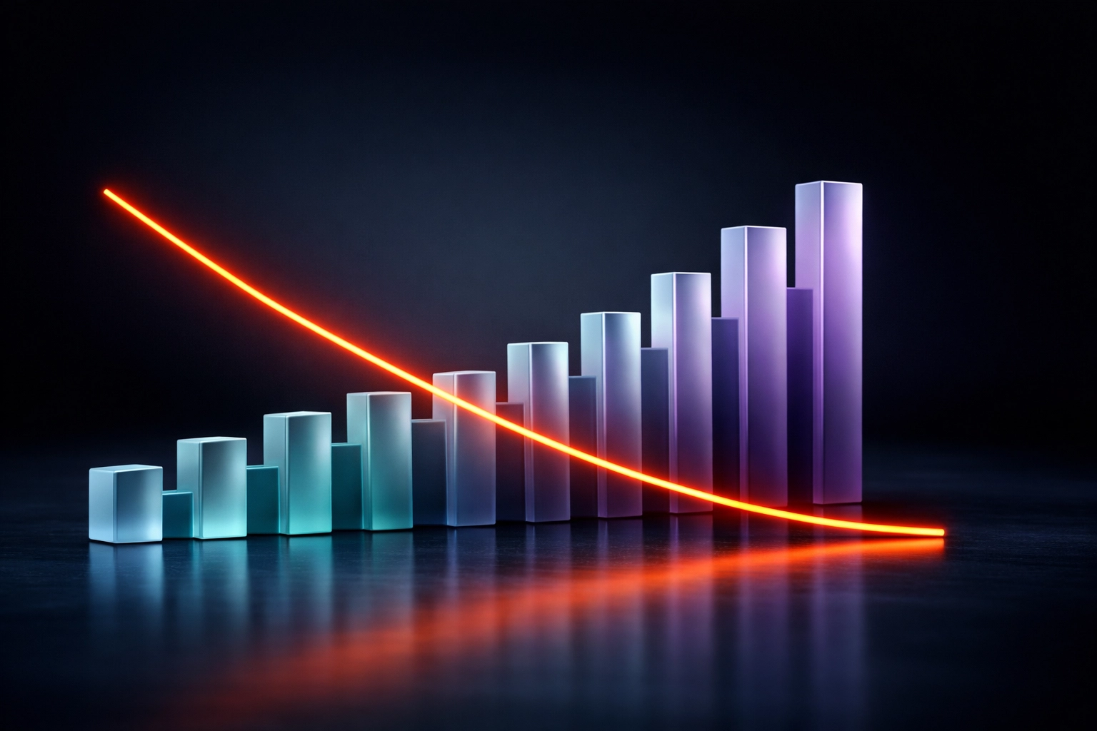 Growth chart illustrating rising lead conversion rates and improved industrial operational efficiency.