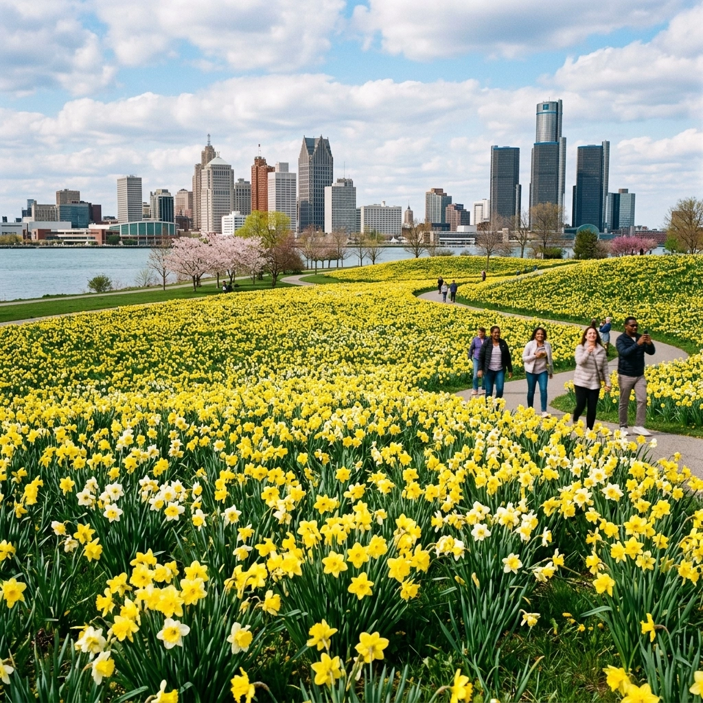 feature image of Detroit’s 4 Million Reasons to Smile: The Daffodil Takeover