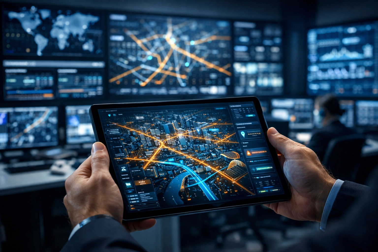 Intelligence-led private security in Medellin using real-time digital maps to monitor city threats and transit.