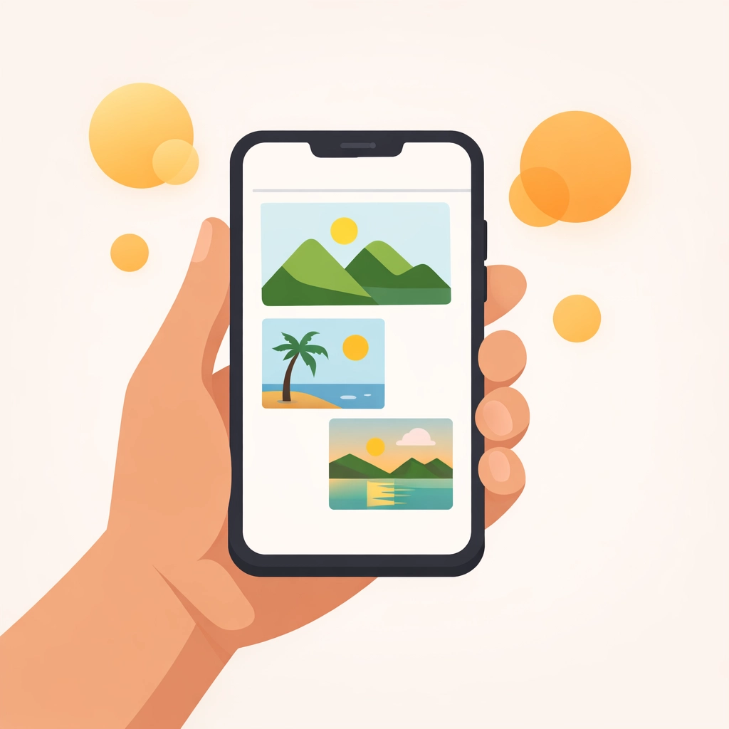 Mobile-first contractor software showing a simple photo documentation interface on a smartphone.