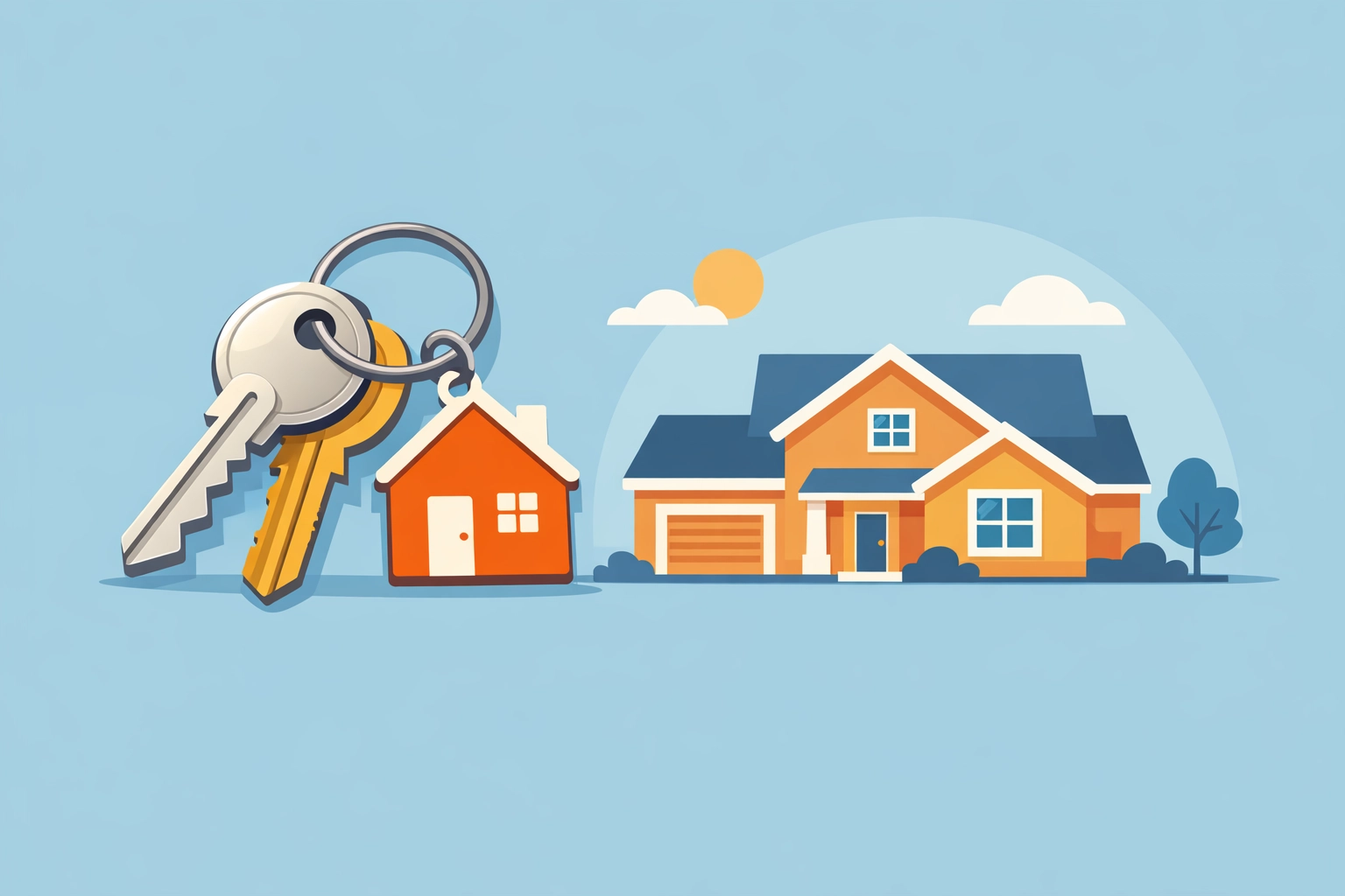 Llaves de una casa nueva representando la meta cumplida de comprar casa propia para familias.