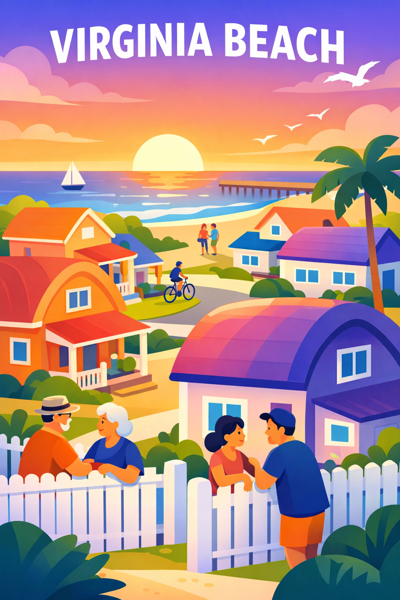 Virginia Beach coastal community showing local contractor trust and neighborhood connections