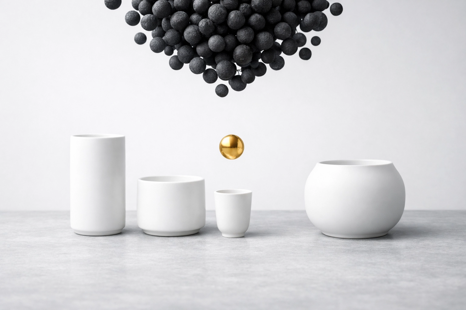 Minimalist vessels depicting the precision of an email triage tool to prevent founder decision fatigue.