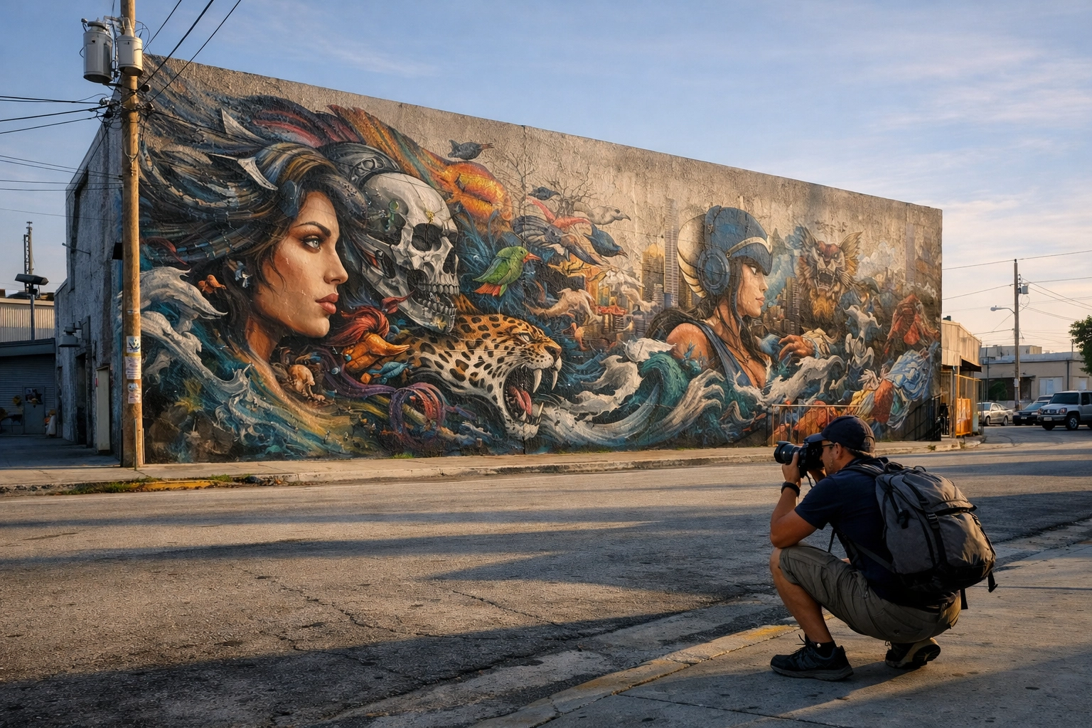 Street art murals in the Wynwood District, perfect for wynwood photography and urban exploration.