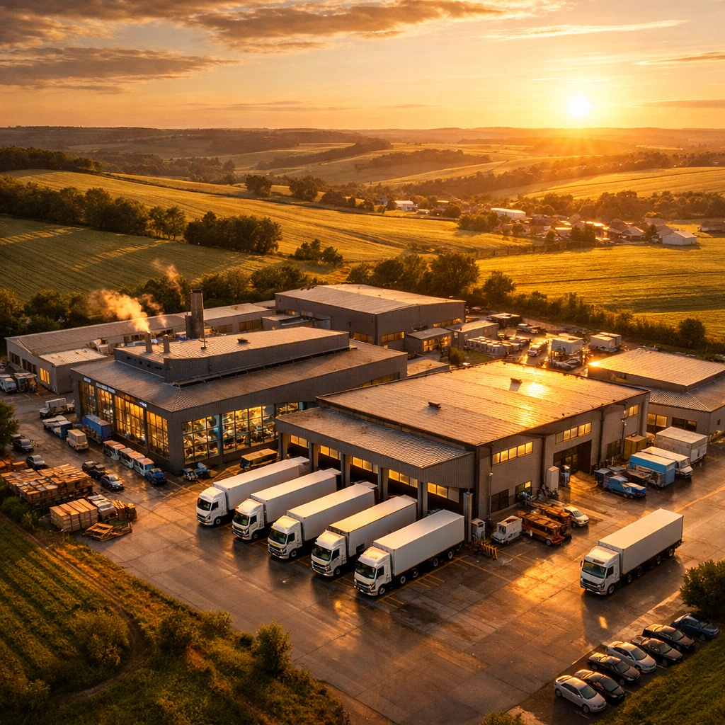 Middle-market manufacturing facility representing private equity buyout opportunities for accredited investors