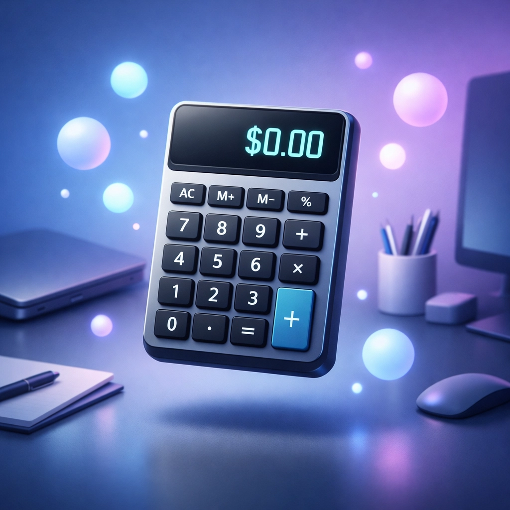 Calculator showing zero dollars to represent cost-free workplace accommodations for employees with disabilities