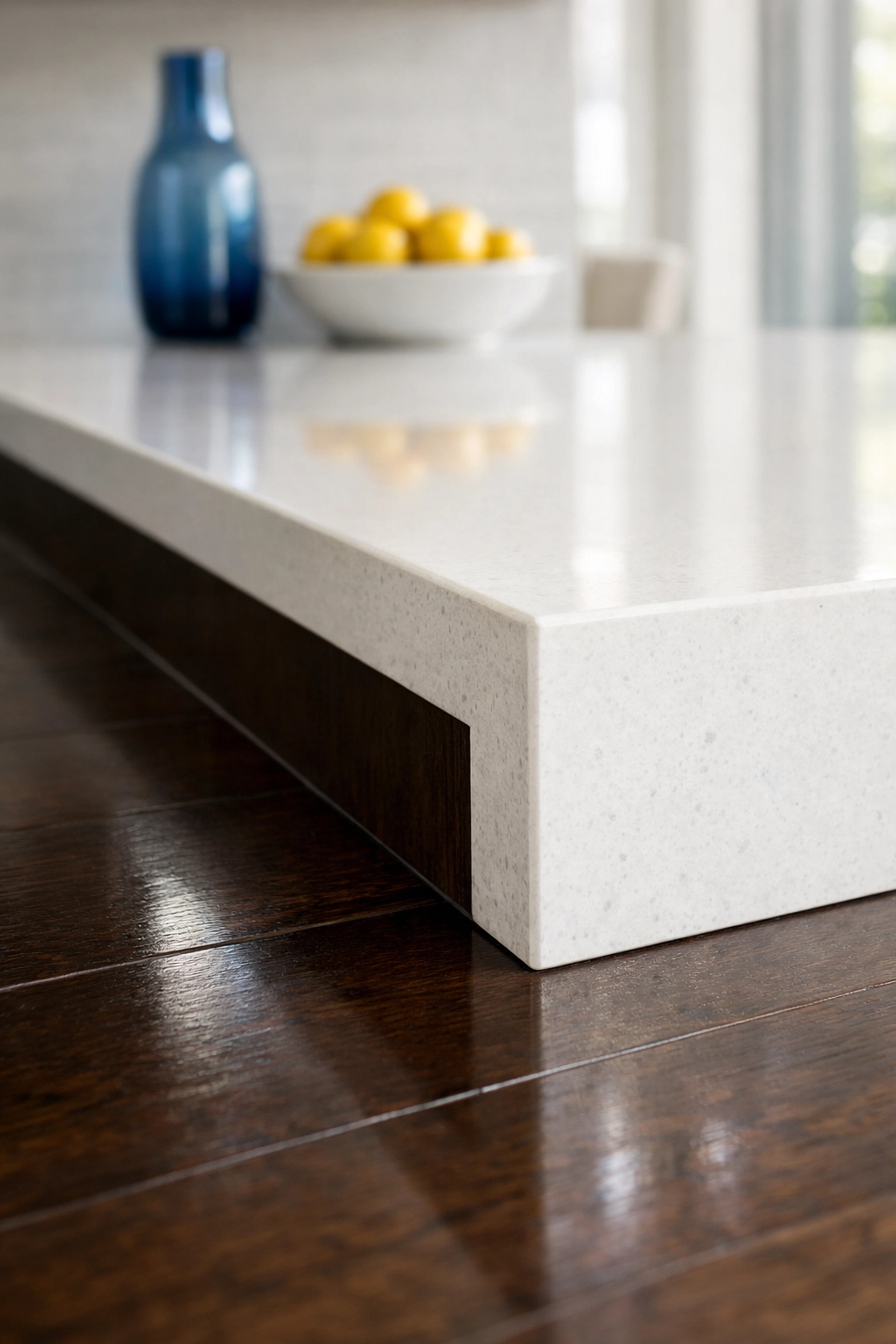 A luxury Worcester home with pristine hardwood floors and quartz countertops cleaned by a professional maid service.