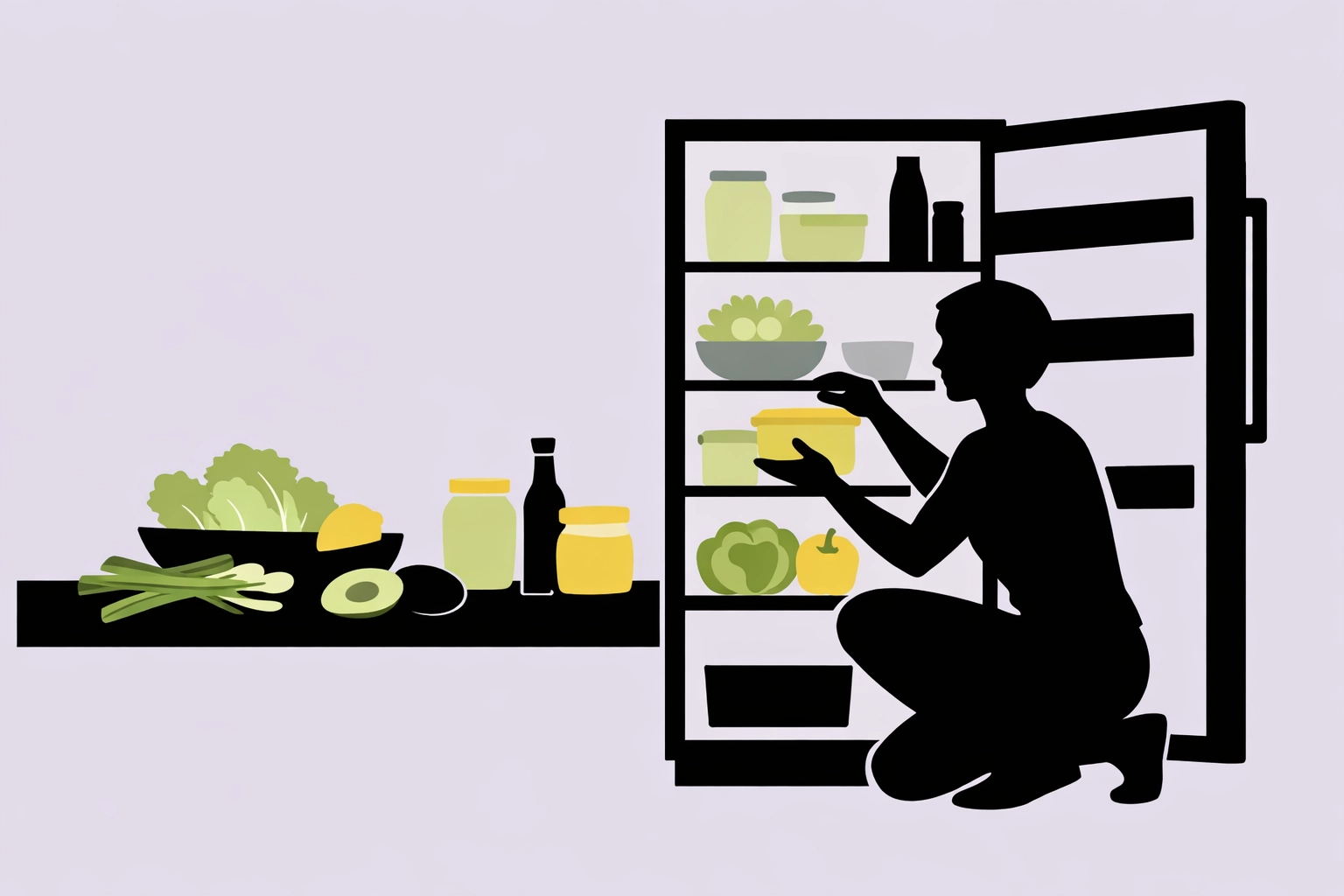 Professional cleaner organizing fresh produce in refrigerator for Liverpool home