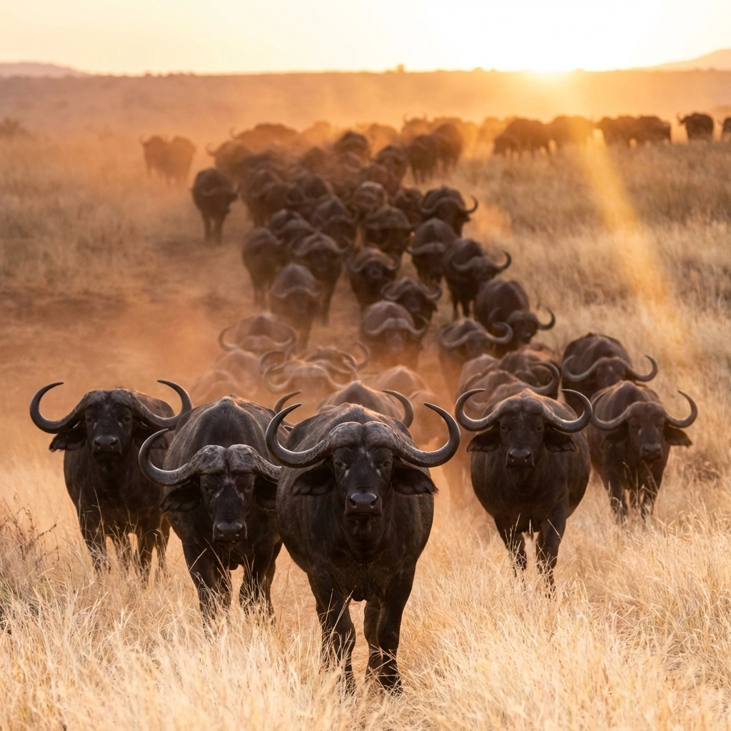 Cape Buffalo Herds at Hluhluwe iMfolozi