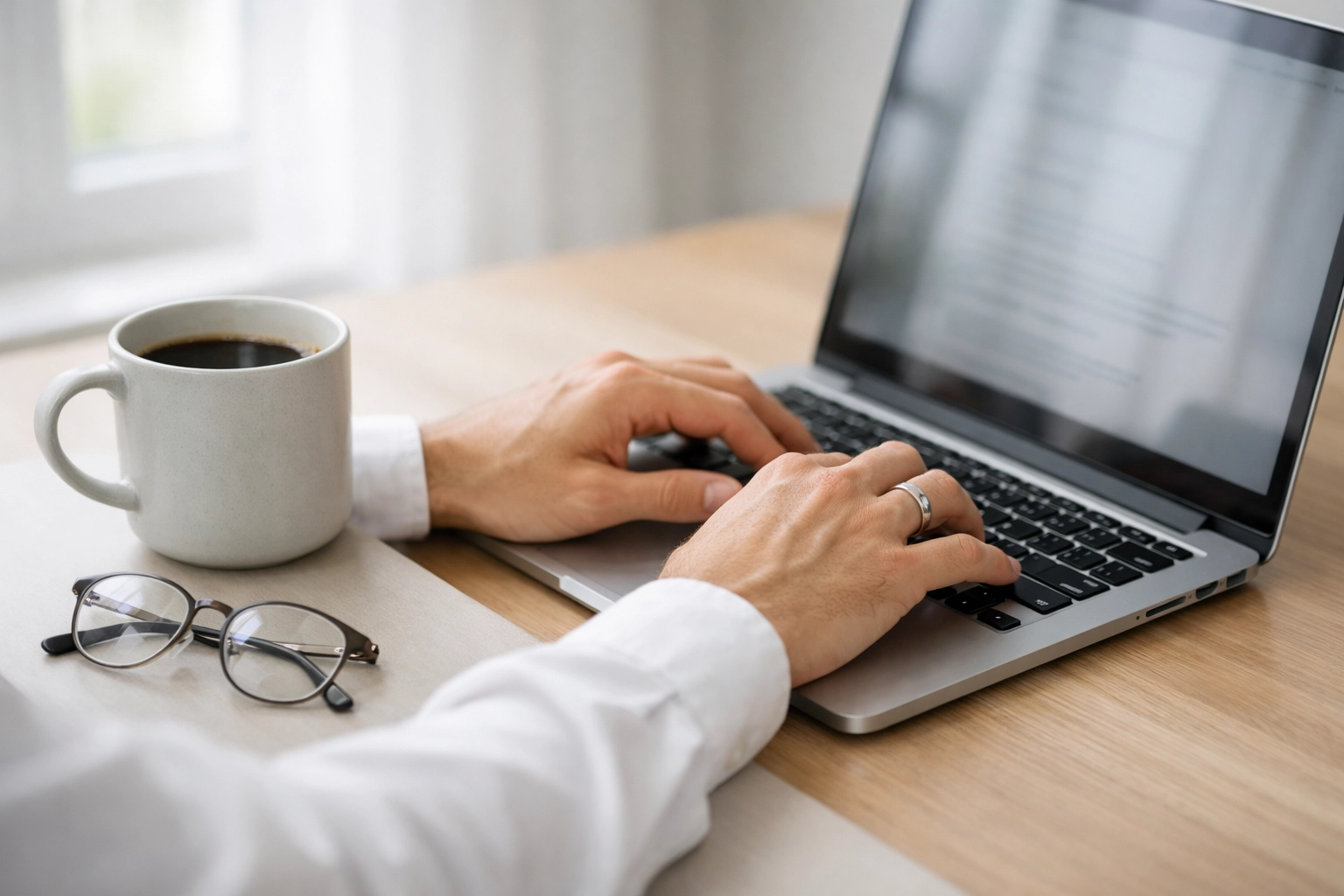 A person researching bad credit loan options in Canada on a modern laptop in a clean home office.