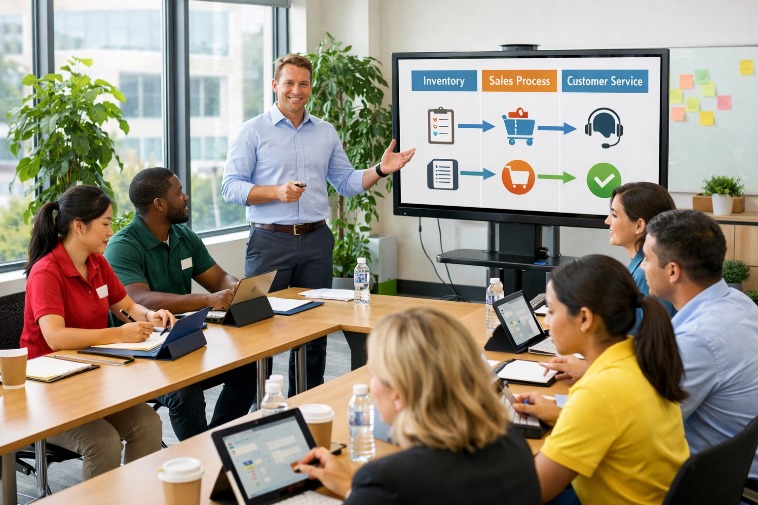 Role-based ServiceNow training session for retail employees during UAT phase