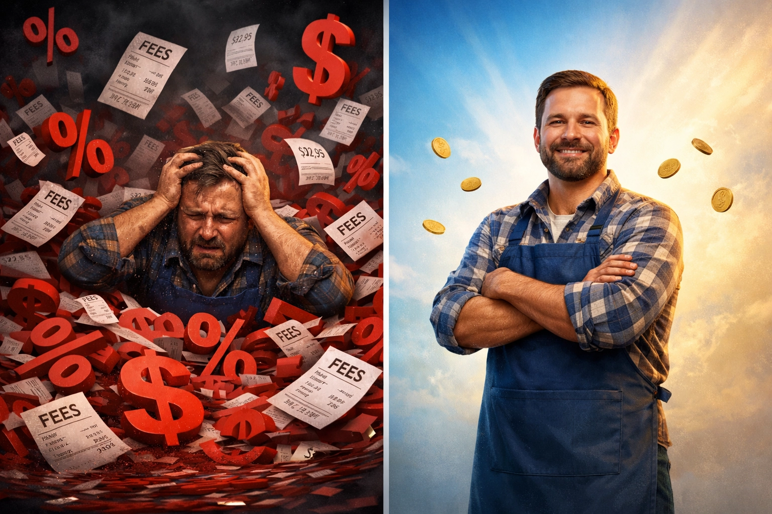 Traditional payment fees versus Larecoin gas-only fees comparison for merchants