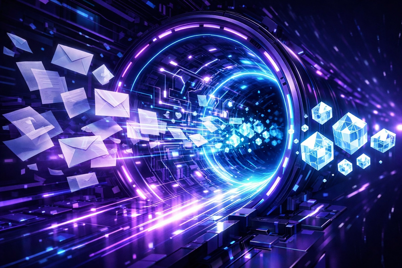 Digitale Transformation von Dokumenten durch automatisierte Prozesse im Backoffice für effiziente Datenpflege.