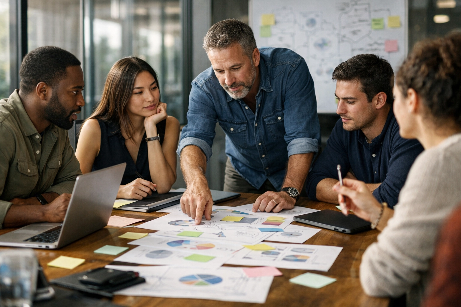 Cinematic team collaboration representing a strategy-first marketing engine