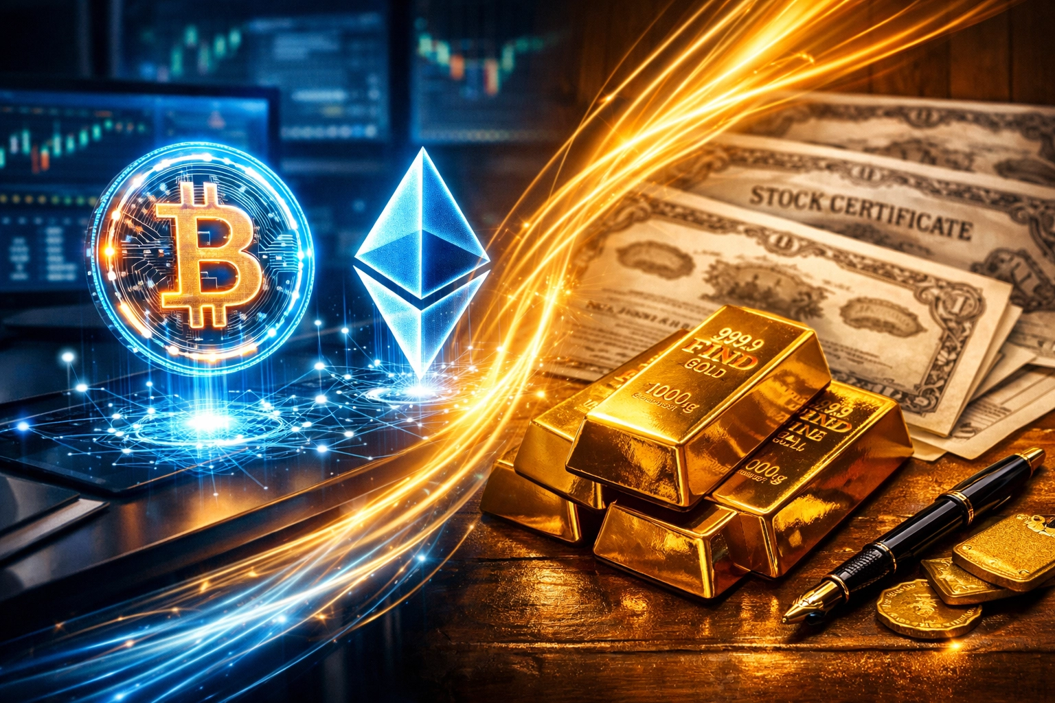 Cryptocurrency and traditional investment assets comparison in modern portfolio strategy