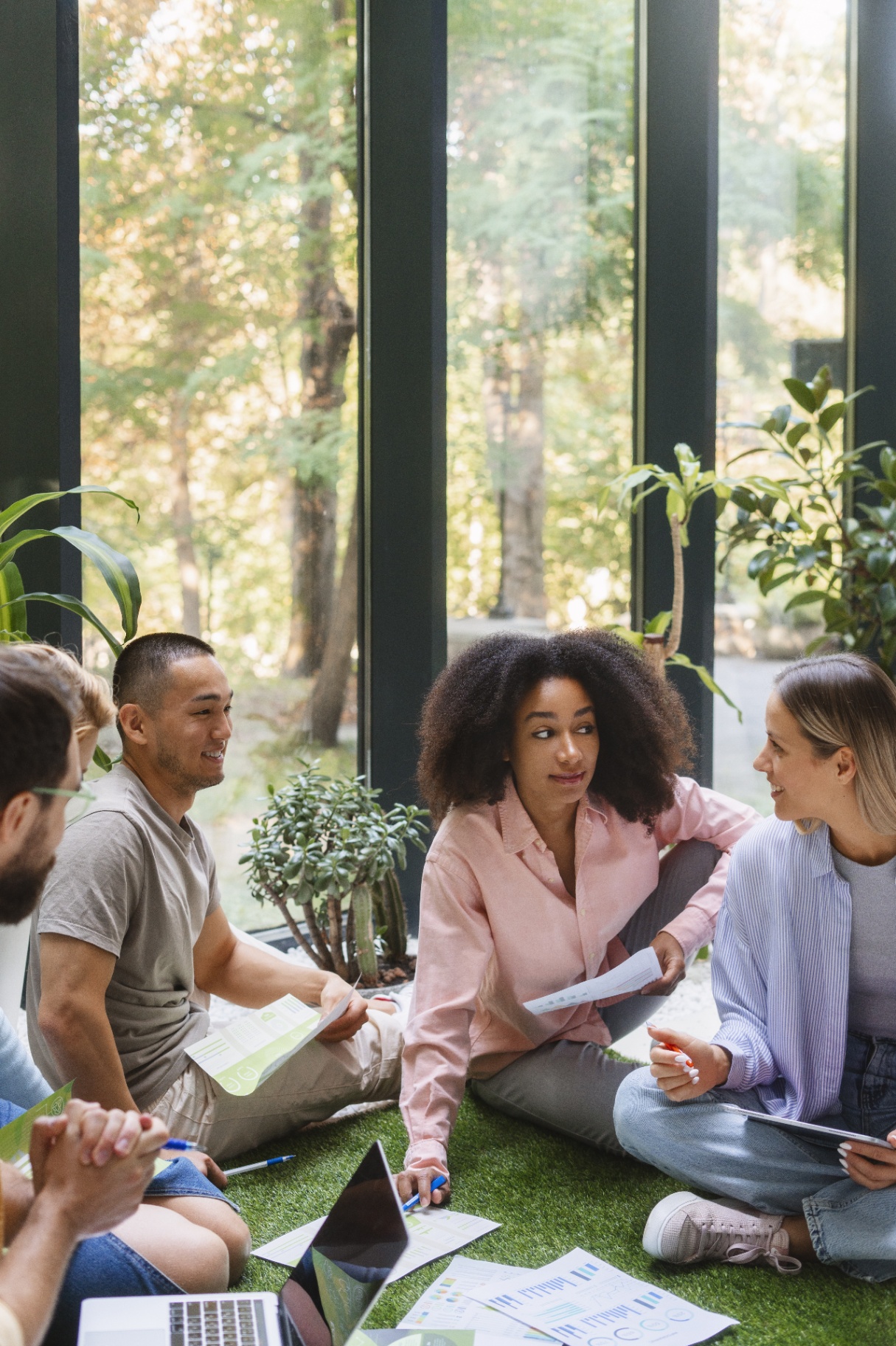 Team Collaboration in Creative Workspace
