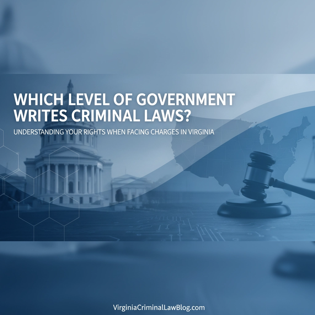 Which Level of Government Writes Criminal Laws? Understanding Your Rights When Facing Charges in Virginia