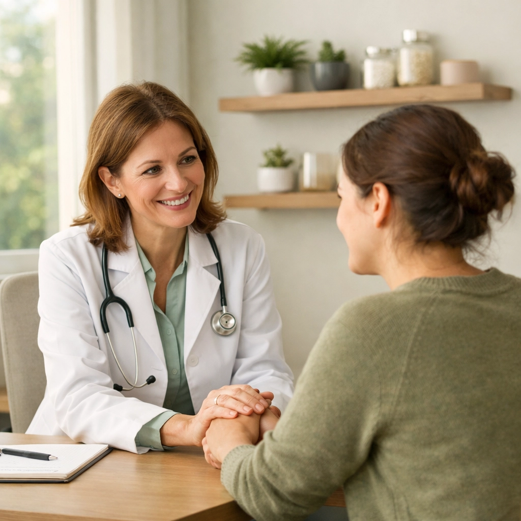 Holistic doctor in Memphis TN providing a personalized wellness consultation to a patient.