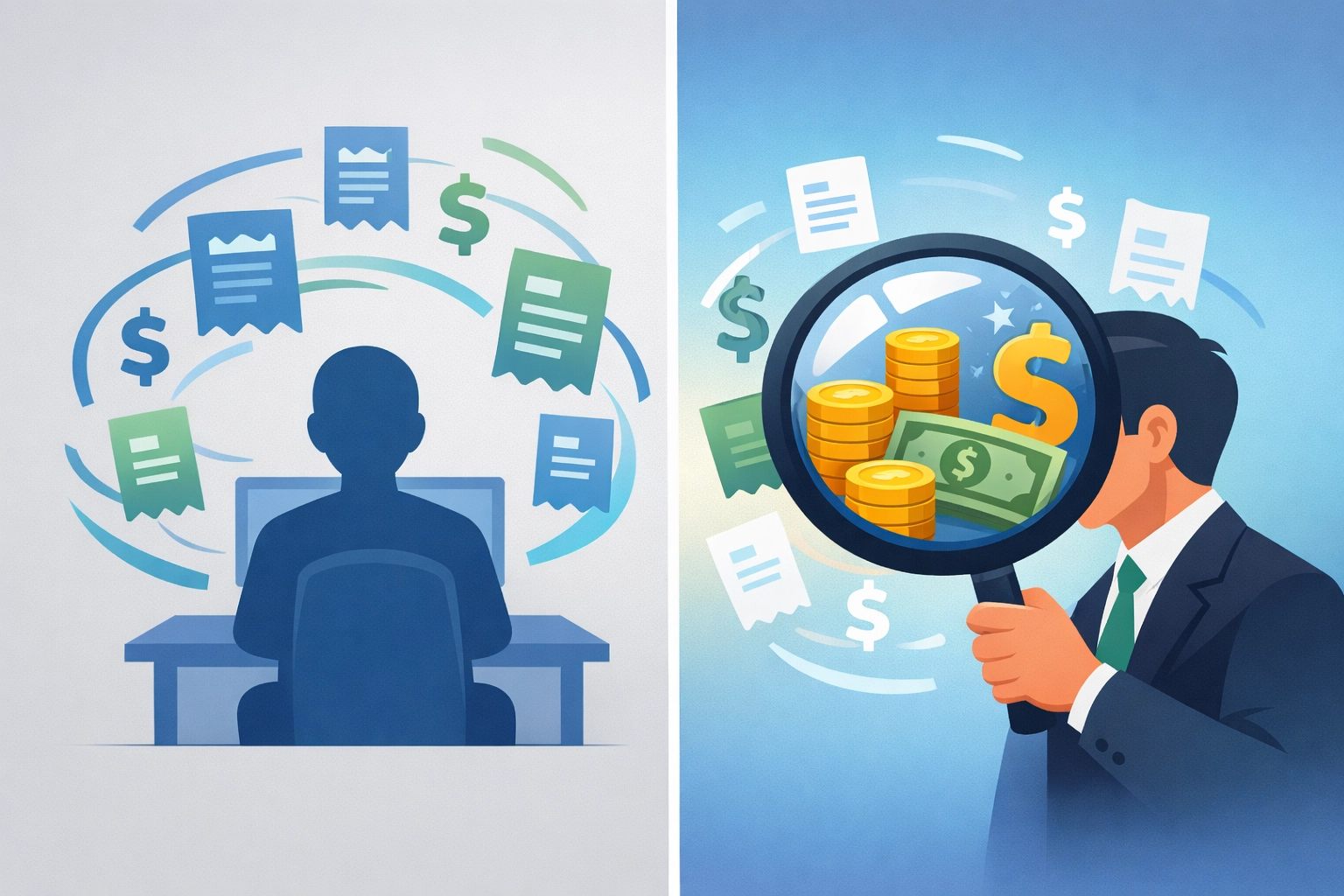 Tax professional identifying hidden deductions and credits using systematic review process