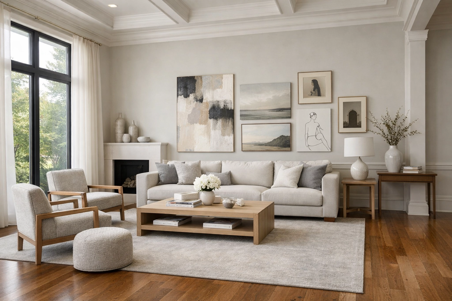 High-value home interior with a luxury living room and premium design features.