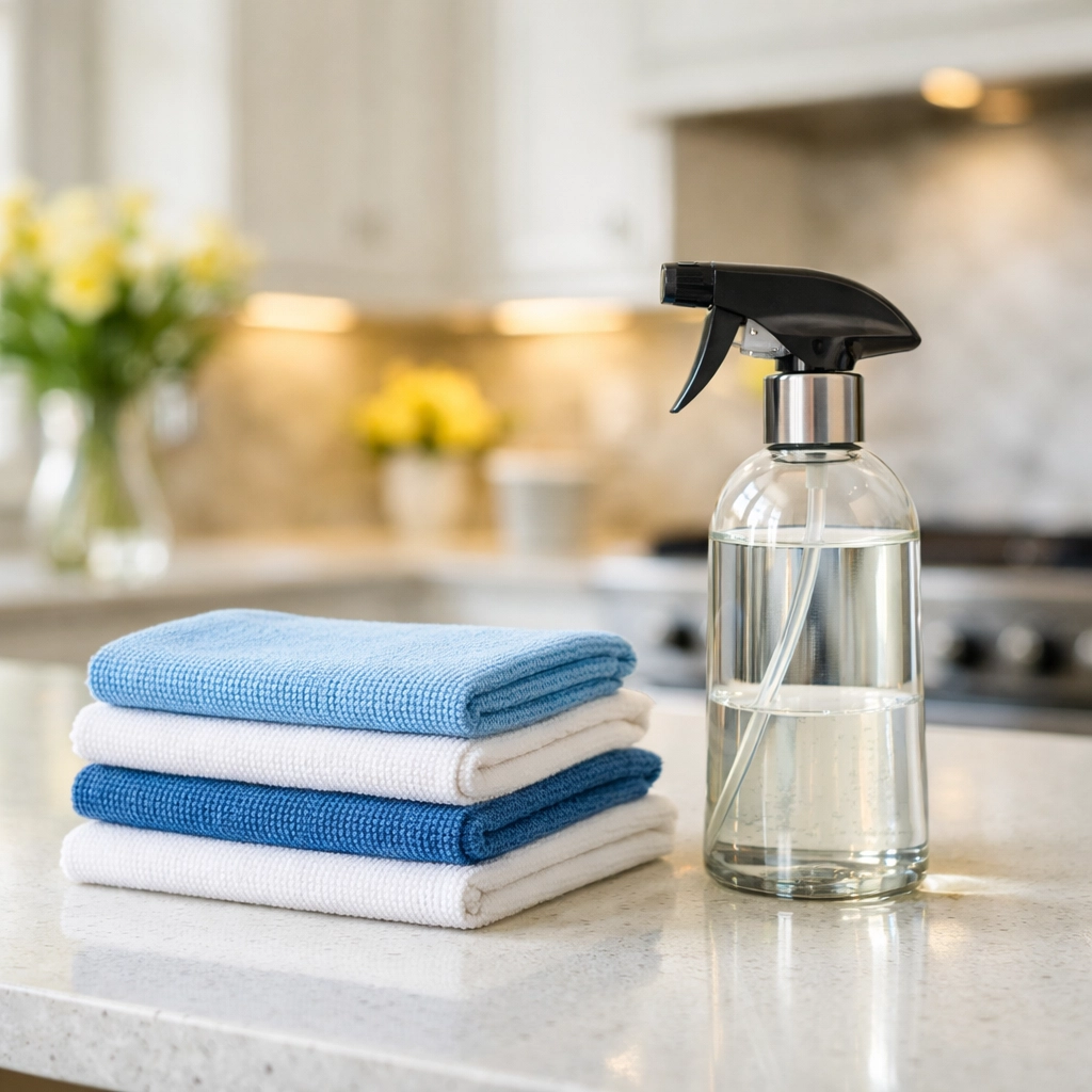 High-quality eco-friendly house cleaning supplies utilized by professional cleaners MA in Wellesley.