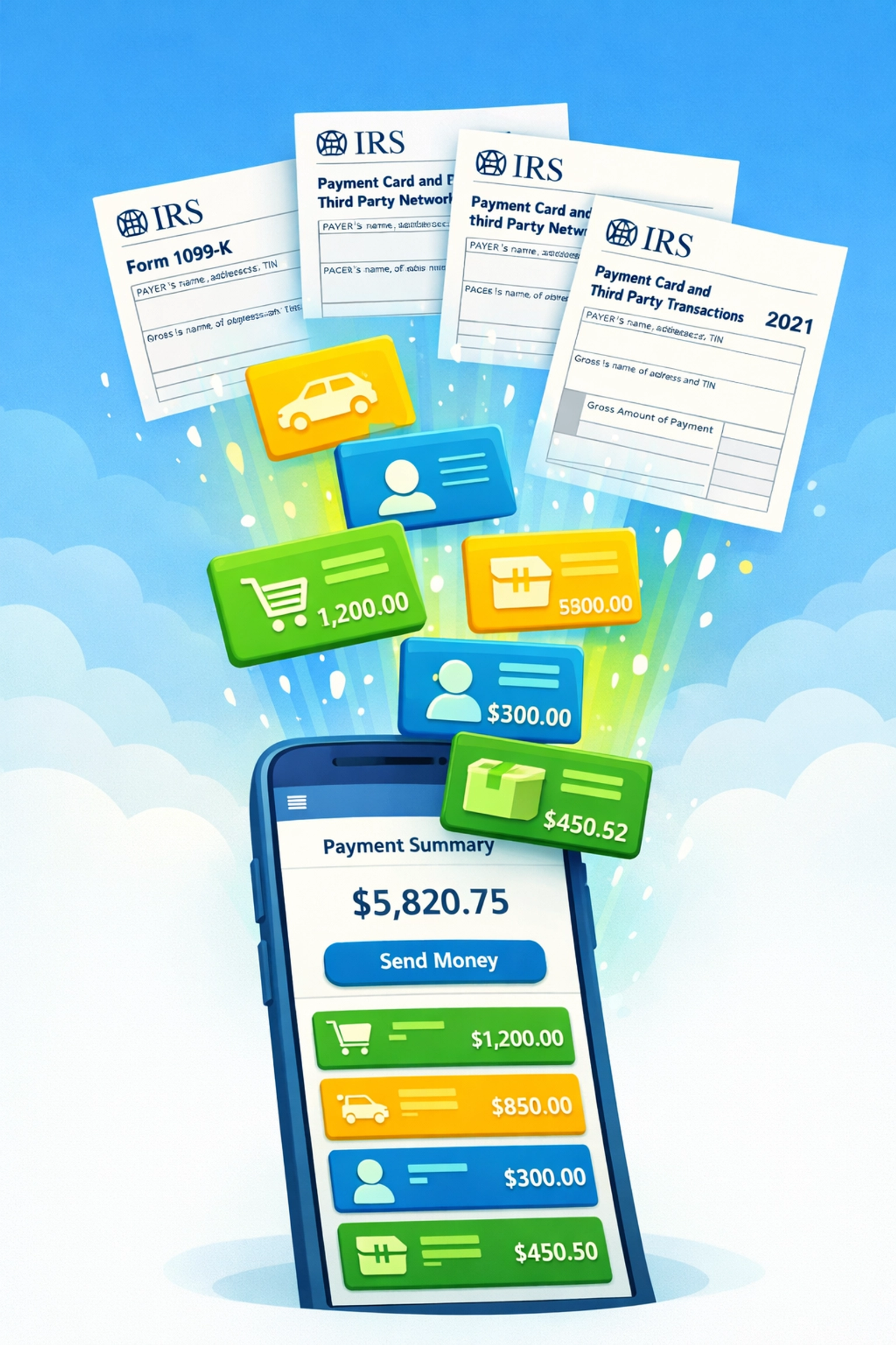 Payment app transactions converting to IRS 1099-K tax forms for New Haven taxpayers