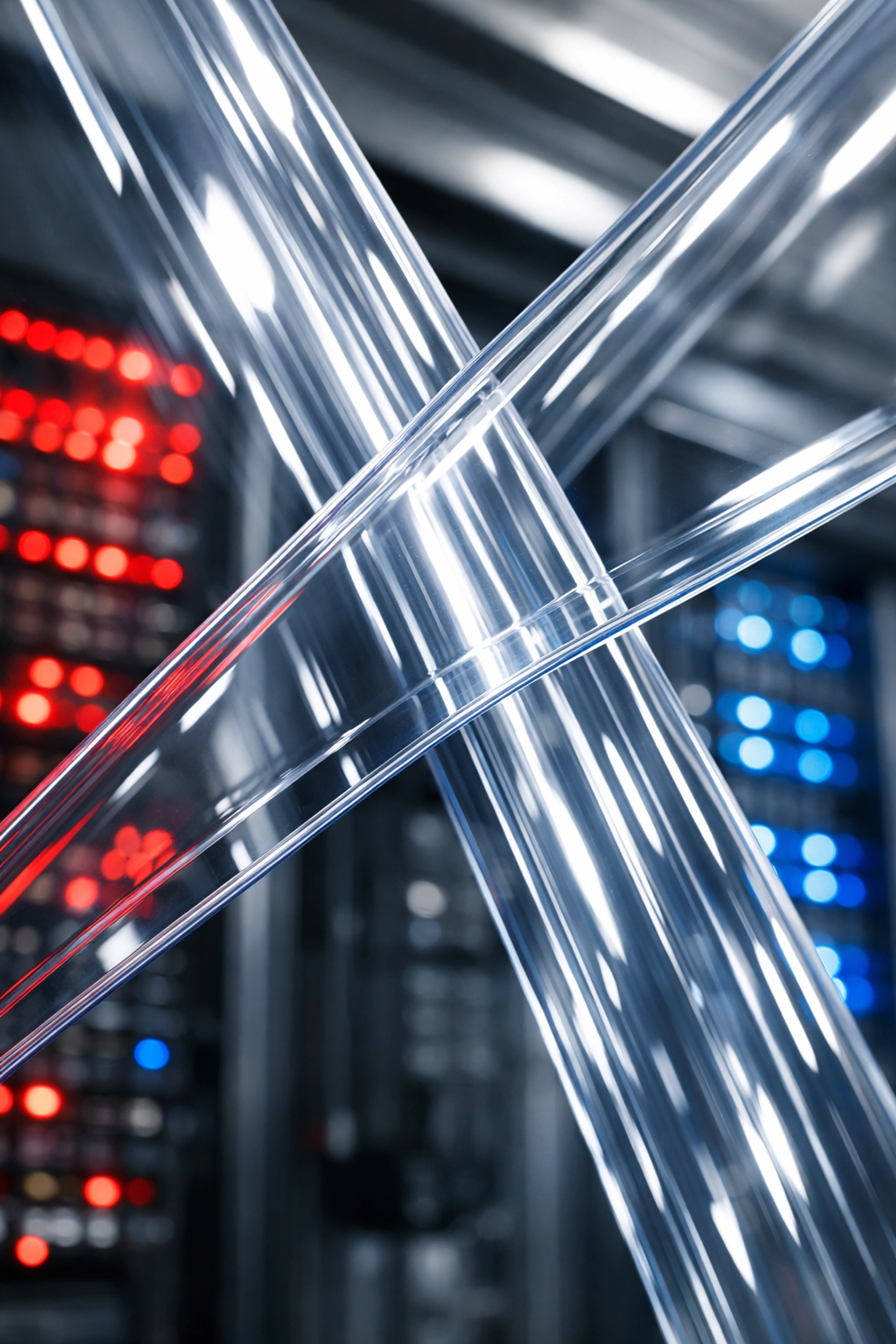 Close-up of overlapping anti-static curtains providing precision temperature control and ESD protection.