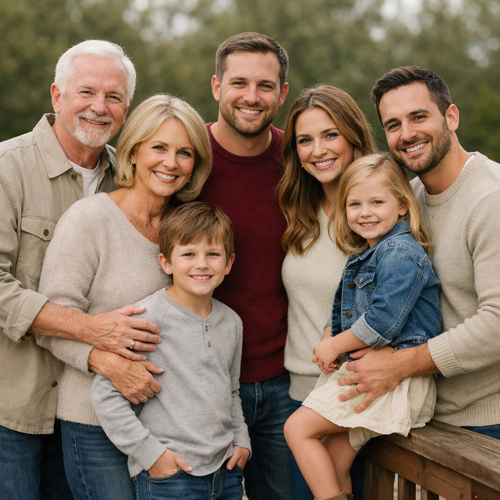 Three generations of family together representing legacy and estate planning