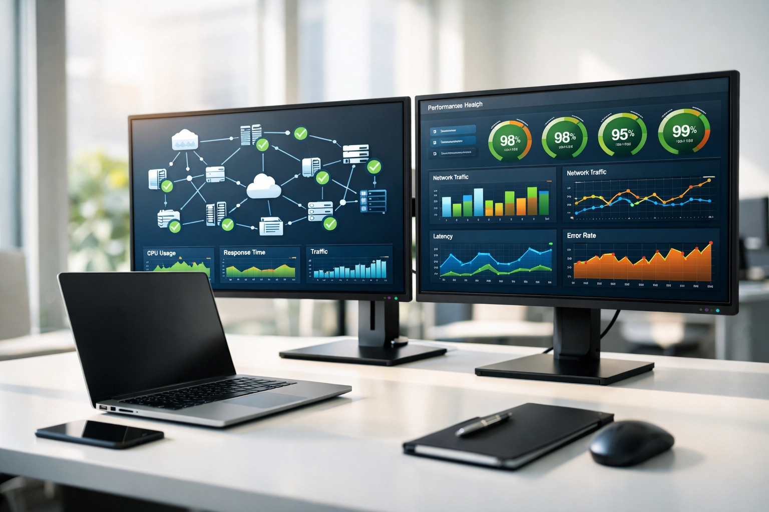 ServiceNow discovery performance monitoring dashboard displaying optimized ITOM workflows and metrics