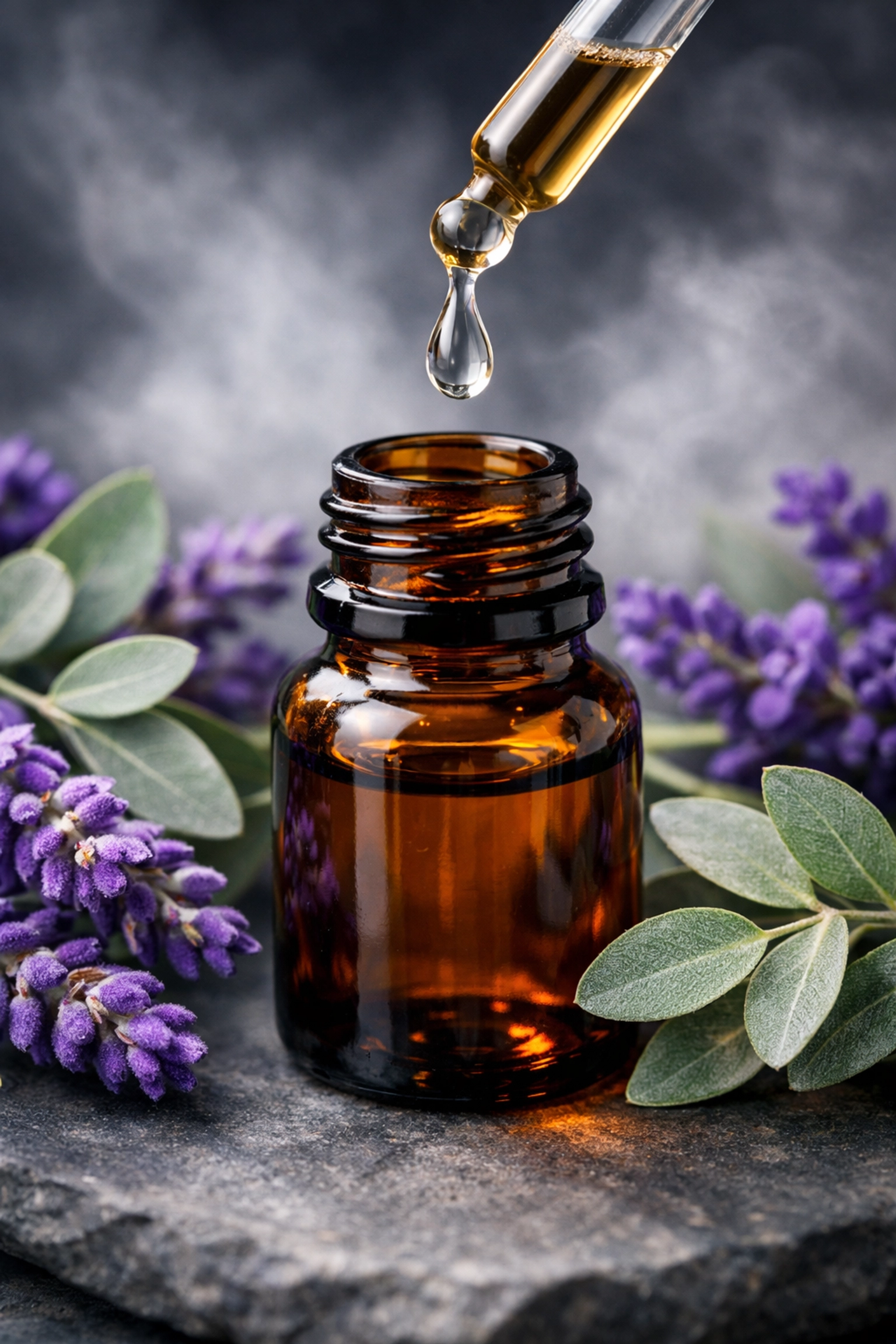 Lavender and eucalyptus essential oils used for natural green cleaning in Sherborn MA homes.