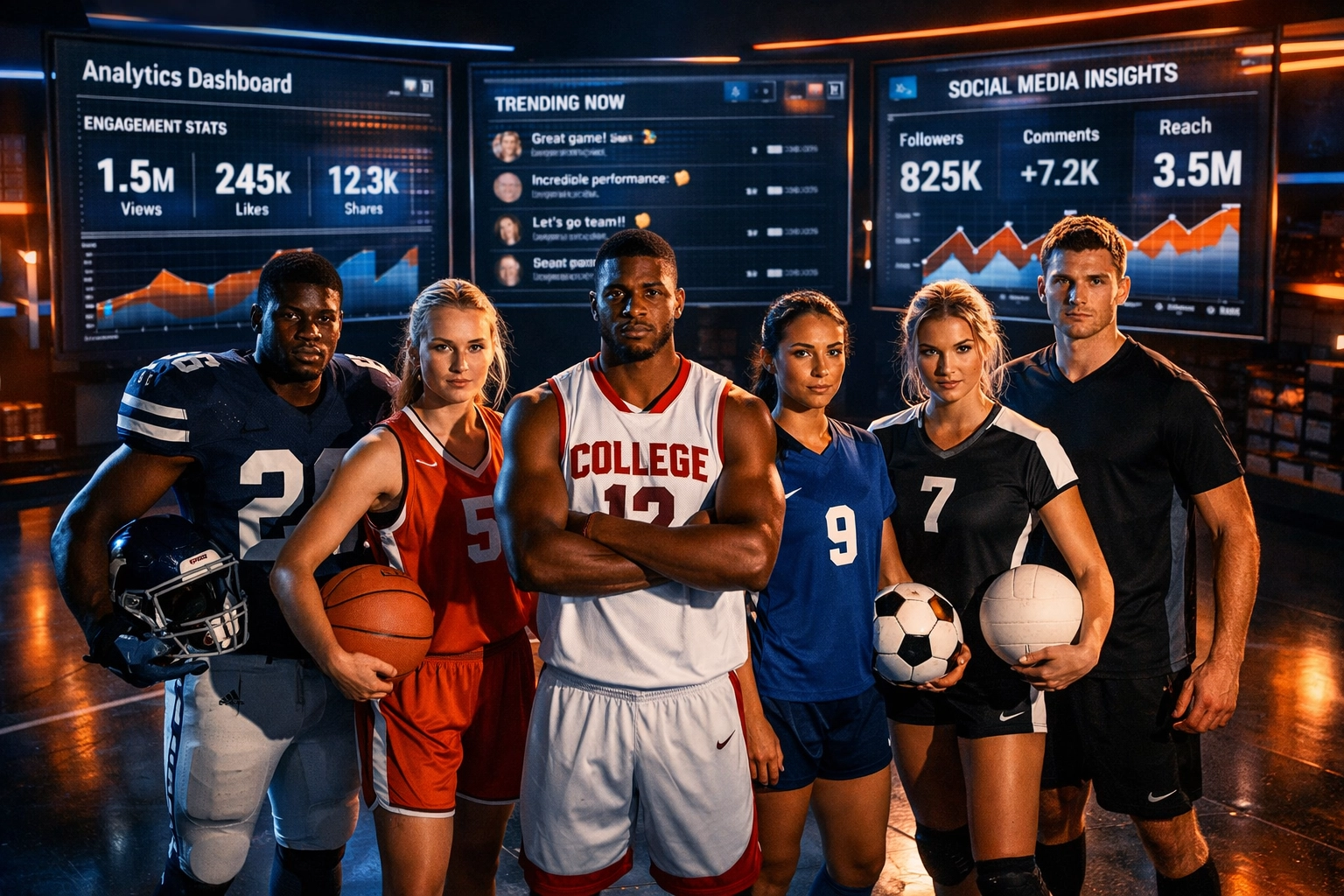 College athletes using digital NIL platform technology for Super Bowl brand activations