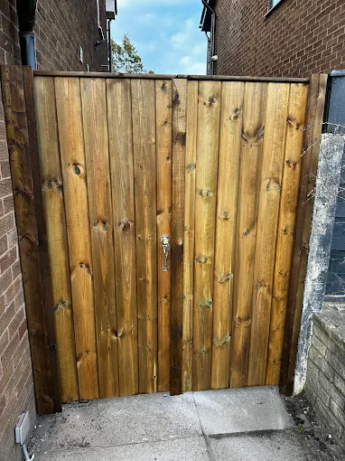 Premium Double Timber Gate Installation